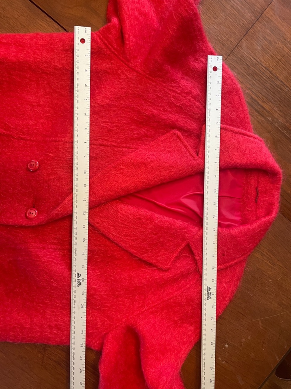 Vintage red Murray Brothers Scotland Wool Mohair double breasted jacket size  M - Picture 12 of 16